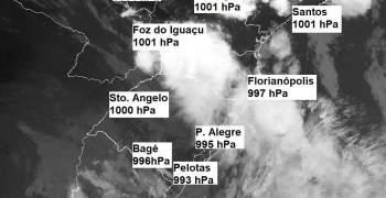 Pressão do ar aproximada às 17h (BRT) de 24/10/24 (Fonte: Aeronáutica)