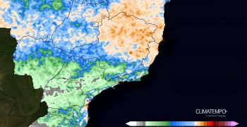 Mapa de acumulado de chuva previsto entre 22 de novembro de 2024 e 25 de novembro de 2024. Fonte: Climatempo